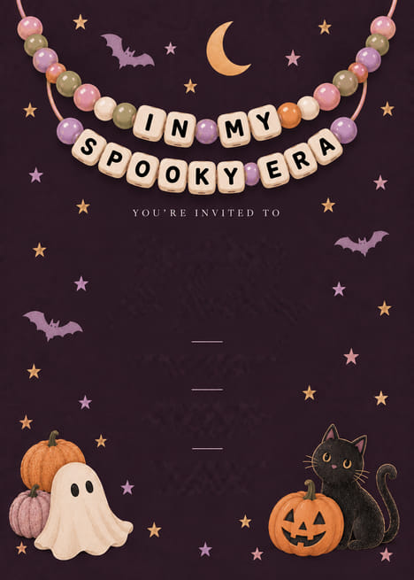 In My Spooky Era Halloween Birthday Invitation